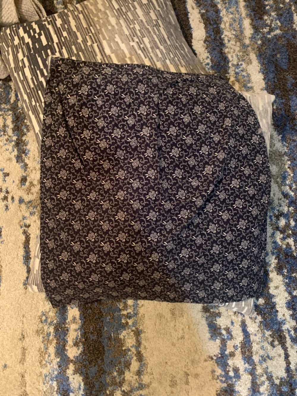 Black Floral Print Mini Skirt